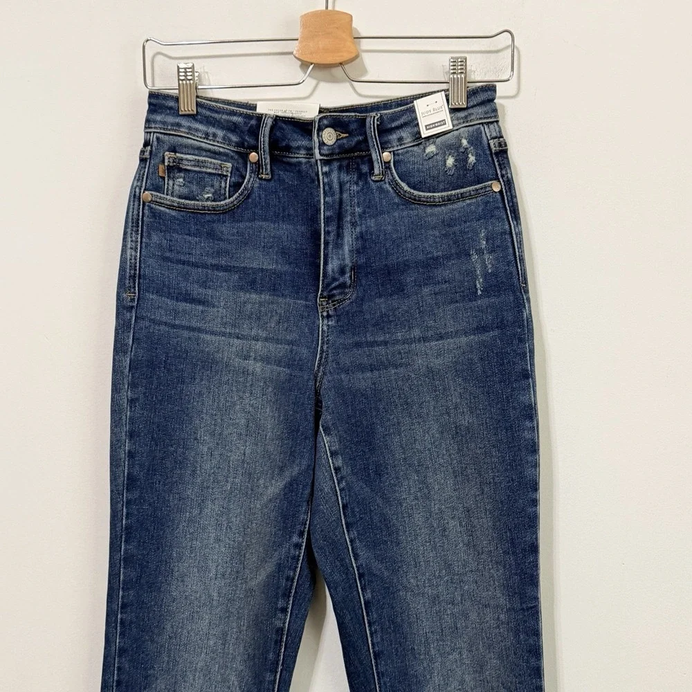 Judy Blue High Waist Slim Fit Jeans 5 / 27 JB88776DK Dark Blue Casual Trendy NEW